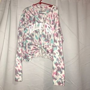 Tie dye long sleeve tie Hollister top
